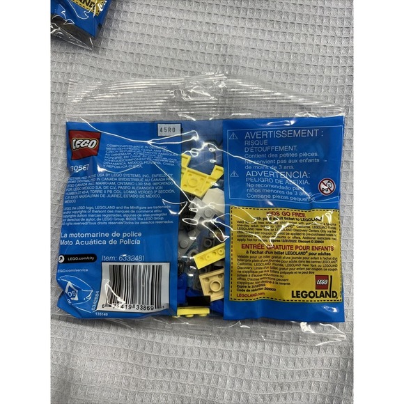 NEW SEALED LEGO City 30566 Fire Helicopter & 30567 Police Water Scooter RETIRED - Picture 10 of 10